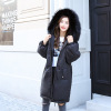 Lin Shanshan Hair collar Down Jackets Mid length version 2018 winter new pattern fashion Korean Edition thickening Hooded coat