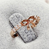 Ring with bow, fresh decorations, South Korea, simple and elegant design, new collection