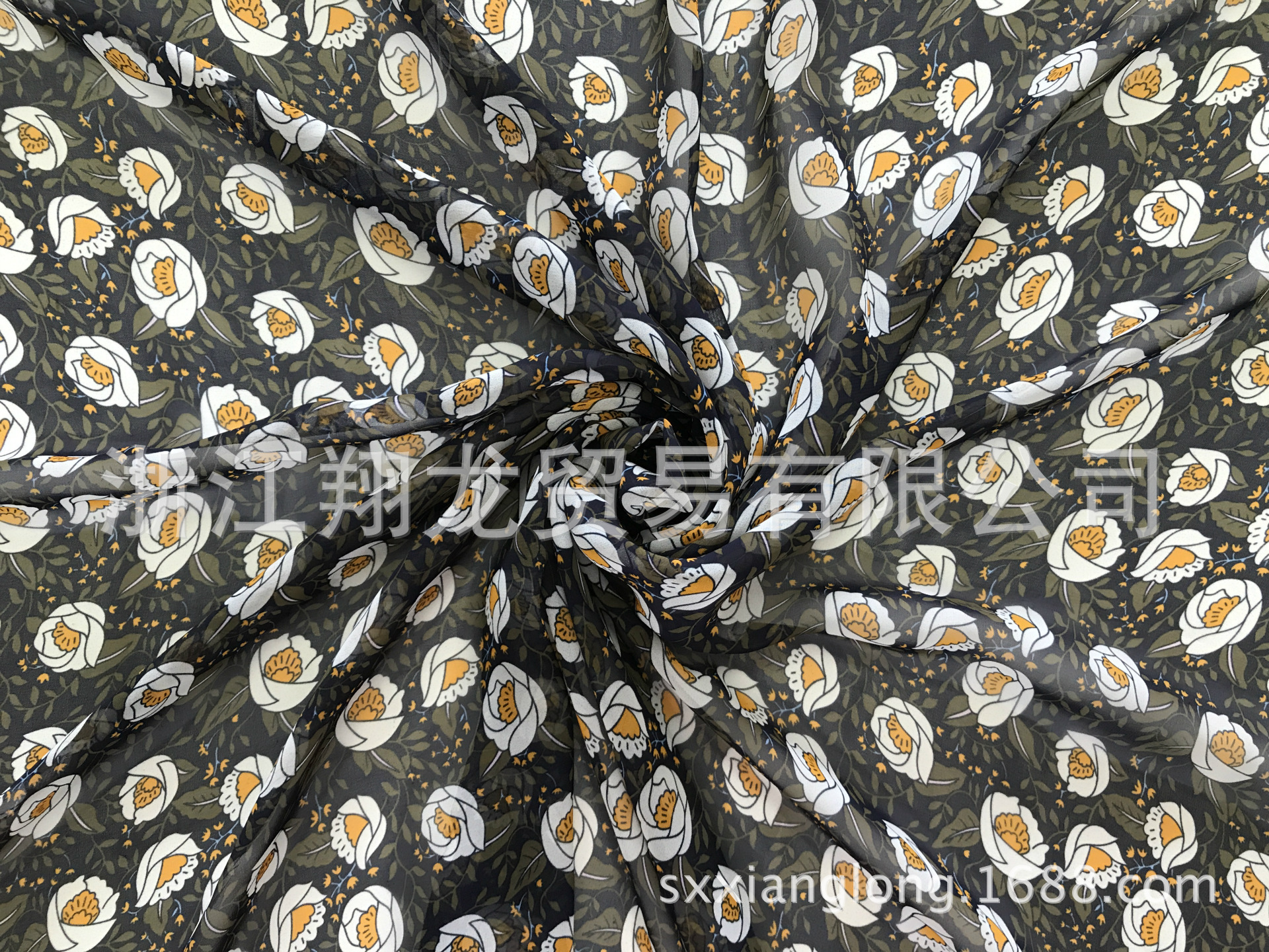 【翔龙印花 XL967】厂家直销复古花苞印花 3色可选 连衣裙 衬衫