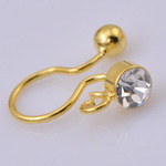 新品批发DIY有吊带钻U形耳夹/贴片U形耳夹/无耳洞无痛U形耳夹