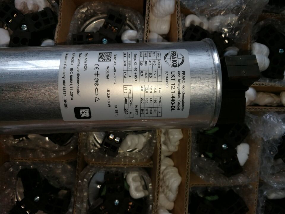 提供报关单 经营原装进口德国Frako电容器LKT 20-525-D52