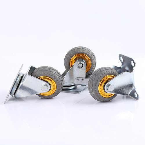 Wholesale 3/4/5 inch steering light high elastic casters silent universal light rubber casters industrial wheels