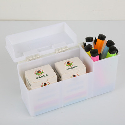 廠家直銷磁性粉筆收納盒 筆筒 可以吸附于黑板的收納盒 強磁