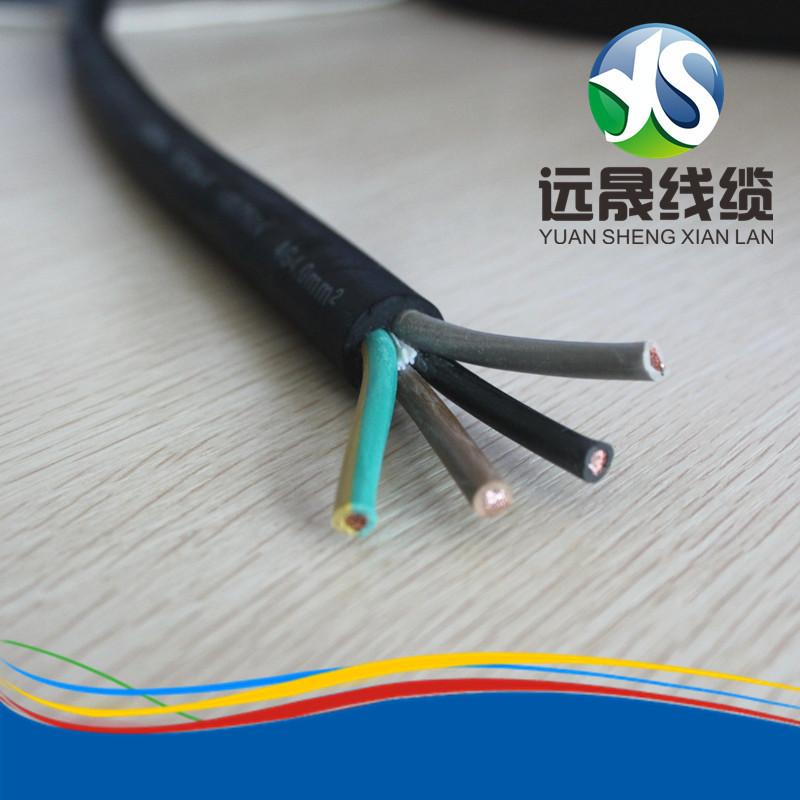 纯铜4芯大电缆线4平方大型机器电缆VDE认证H07RN-F4X4