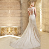 Sexy Halter Fishtail Wedding Lace Fishtail Trailing Wedding Dress