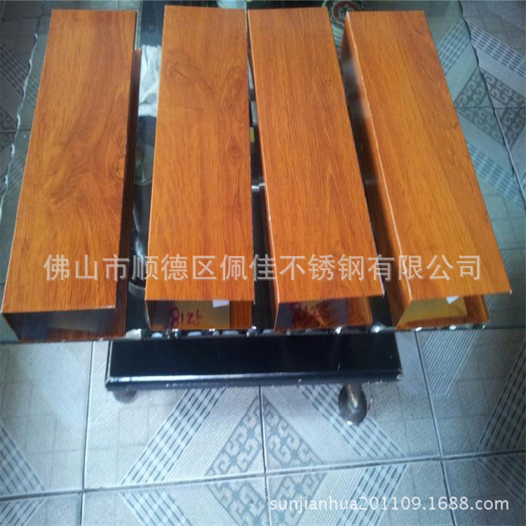 不锈钢圆管方管转印仿木纹 不锈钢加工 转印处理 黄花梨木纹