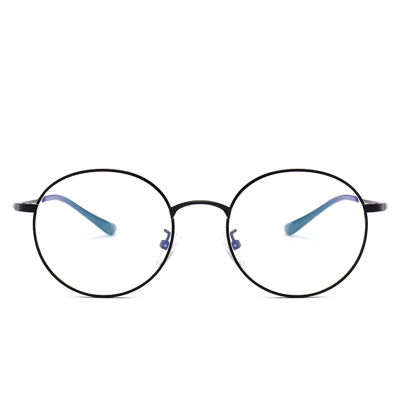 Retro gafas redondas marco de los hombres y de las mujeres de estilo coreano artístico gafas lisas marco de metal puede ser equipado con gafas de miopía MARCO DE MODA 2046 image 6