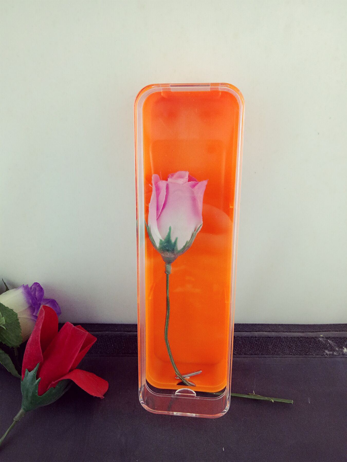 厂家生产销售高透明蓝牙耳机线自拍杆包装盒水晶盒翻盖