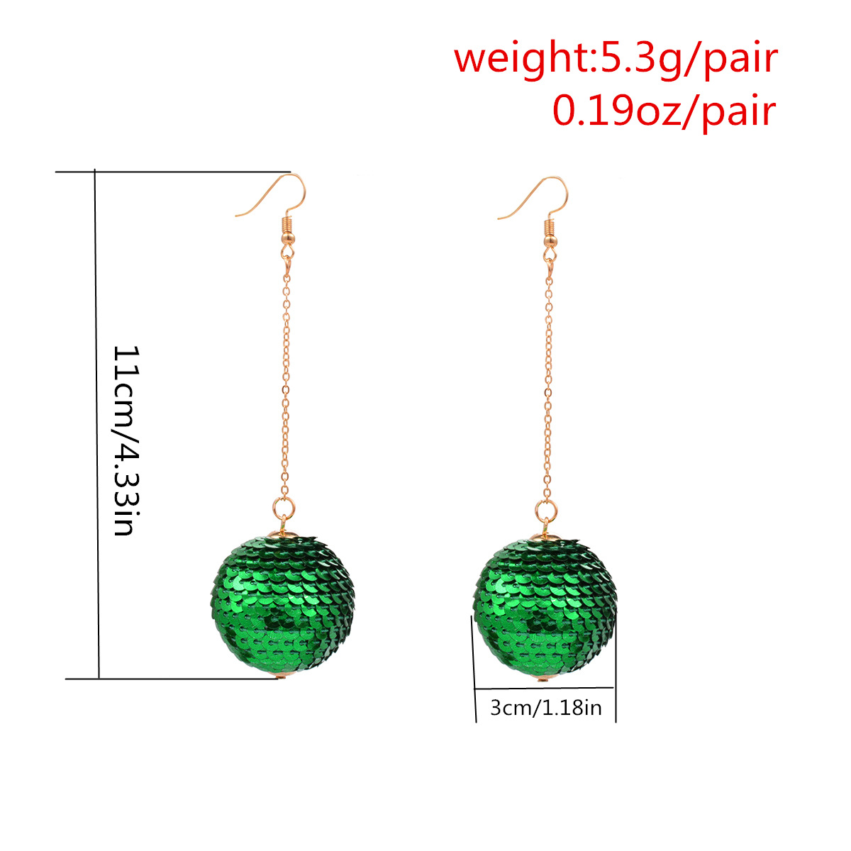 Fashion Simple Earrings Geometric Sequin Ball Pendant Earrings display picture 2