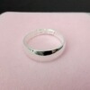 Silver copper accessory, glossy one size ring suitable for men and women, wholesale