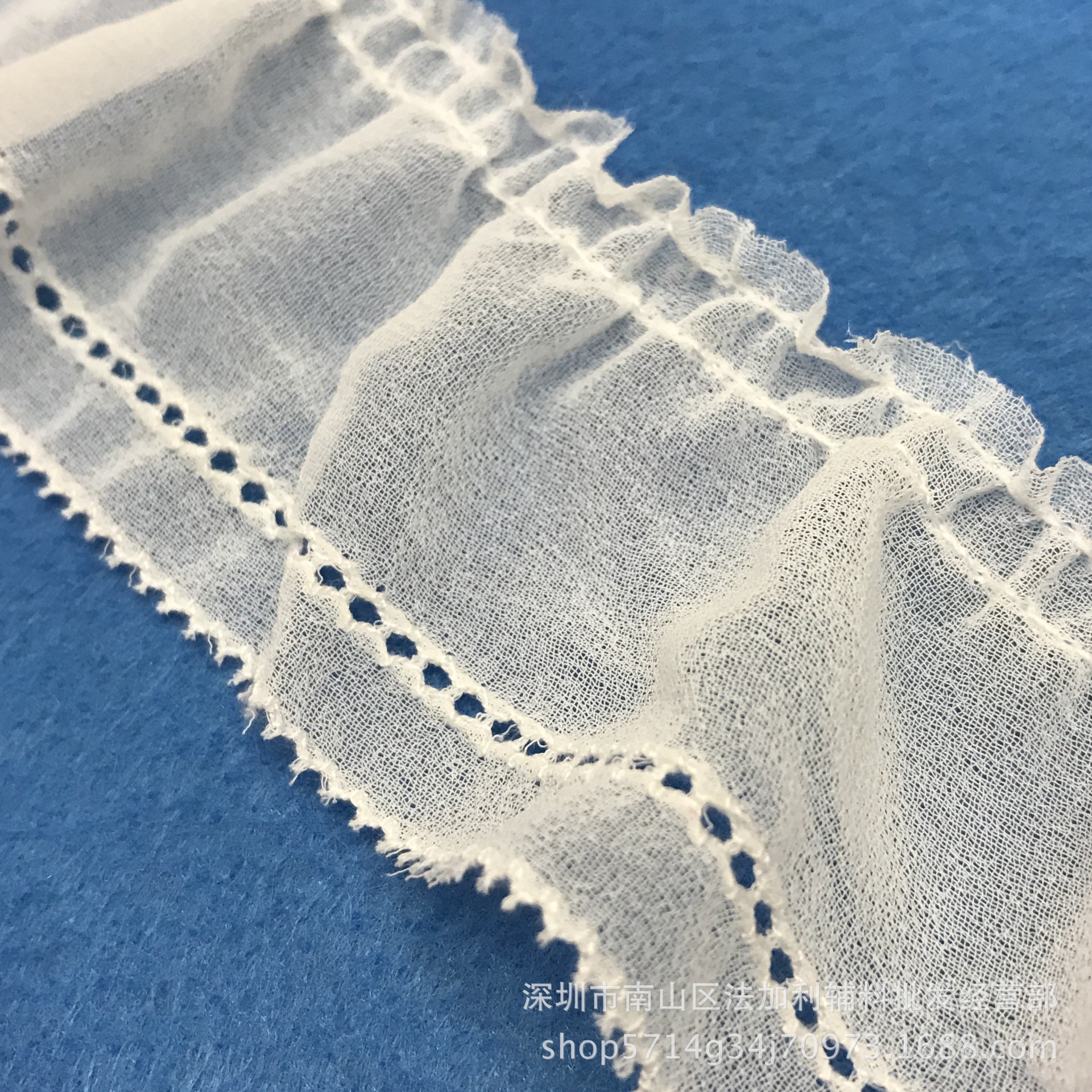 对丝花边5cm复合丝对丝打孔锁边服装DIY花边辅料厂家直销