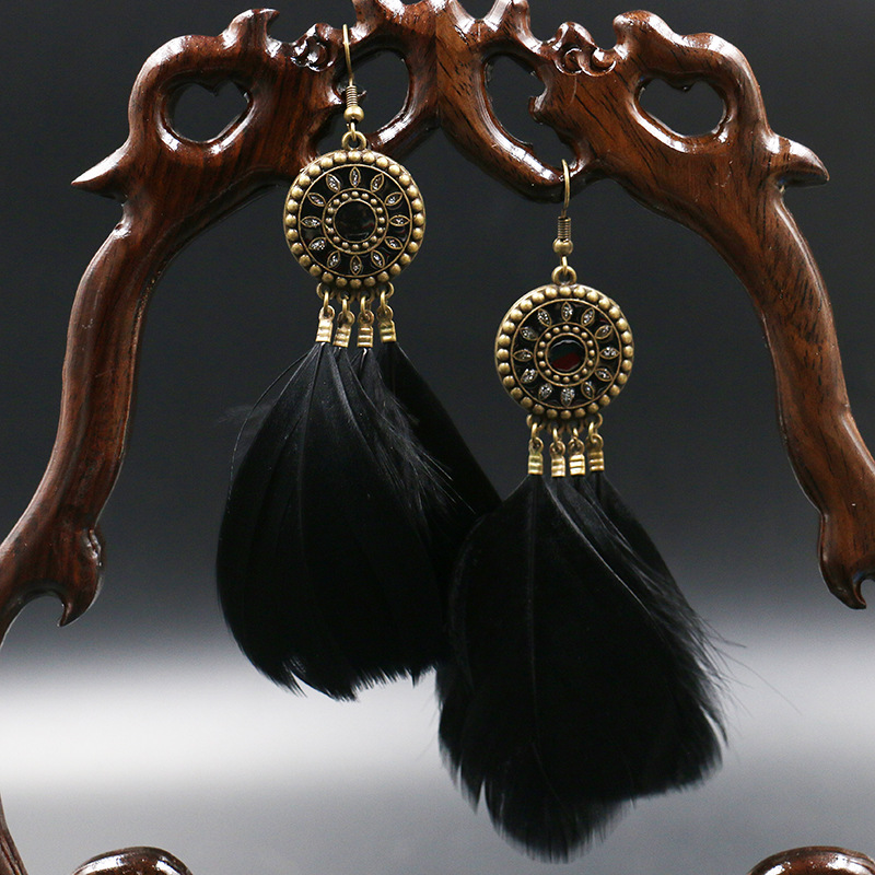 Round Oil Dripping Alloy Earrings