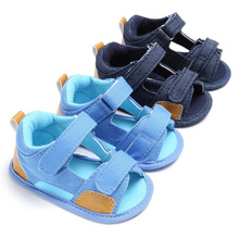 海紳悅 夏季款0-1歲男女寶寶鞋軟底魔術貼鏤空透氣嬰兒涼鞋