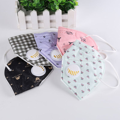 Korean Edition printing fold Mask Breathing valve dustproof protect keep warm dustproof Anti-fog and haze Non-woven fabric Mask