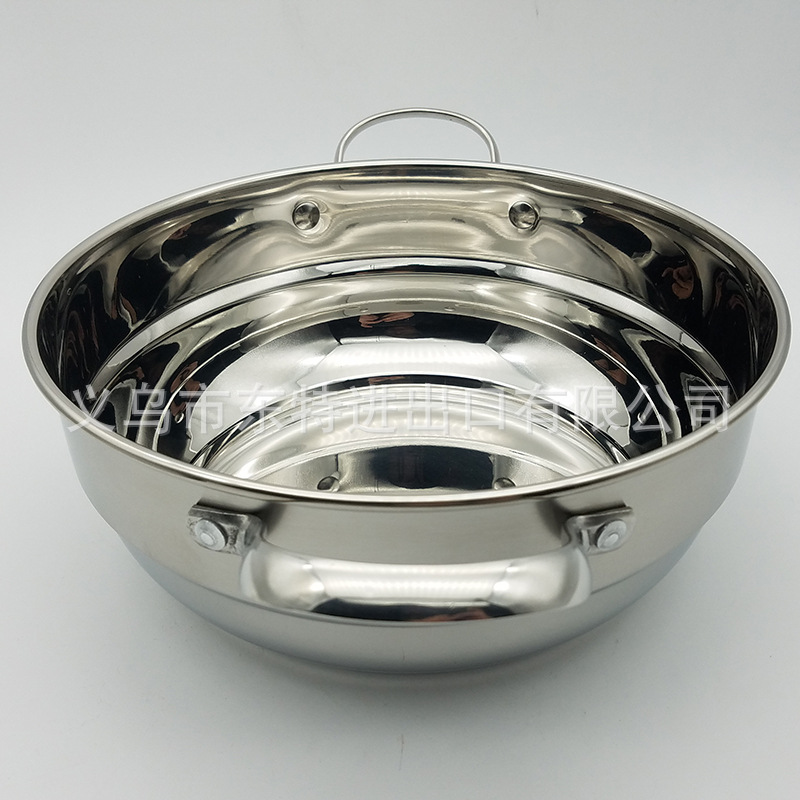 厂家直销不锈钢汤蒸锅高档复底玻璃双耳汤锅高档礼品火锅多用锅详情图7