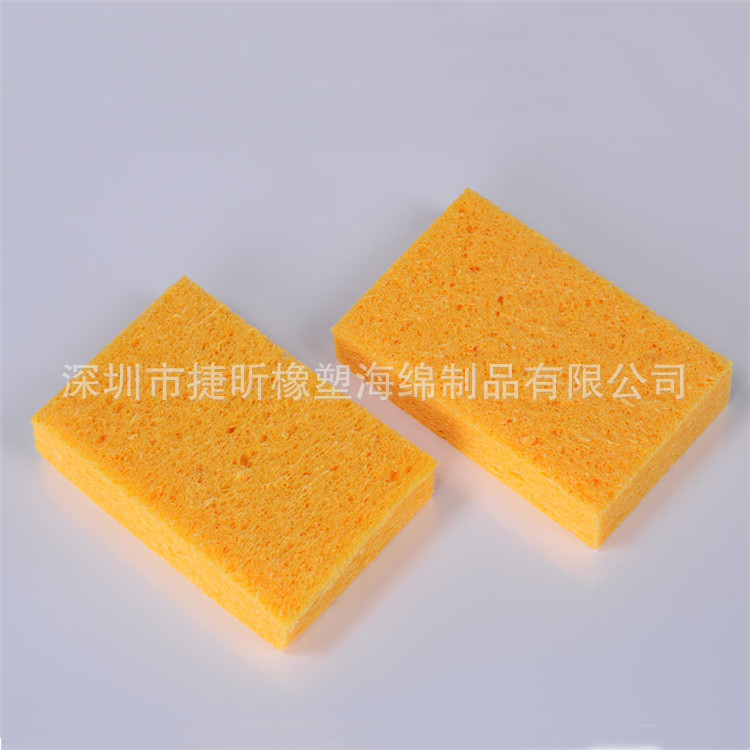 定制 耐高温50*60*5mm肤色木浆纤维一次性烙铁海绵