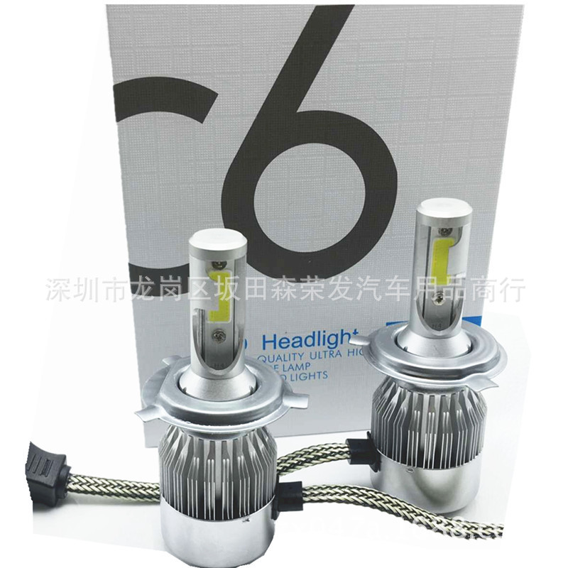 C6 Selling car led The headlamps Super bright Distance light Super bright H7H1H4 Car headlights Lights