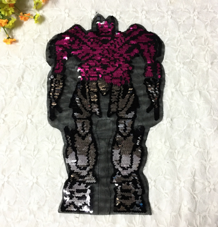 Robot And Horse Turning Rectangular Sequin Cloth Patch Clothes Patch Patch Clothing Accessories Sequin Cloth Patch display picture 8