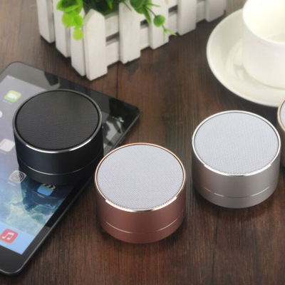 Manufactor wholesale Mini Portable computer aluminium alloy wireless Bluetooth stereo Insert card Bass logo Gift customization