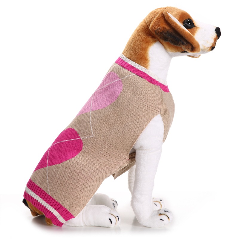 2022 Wholesale Pet Dog Sweater Big Dogs Apparel Autumn Winter Love Pet