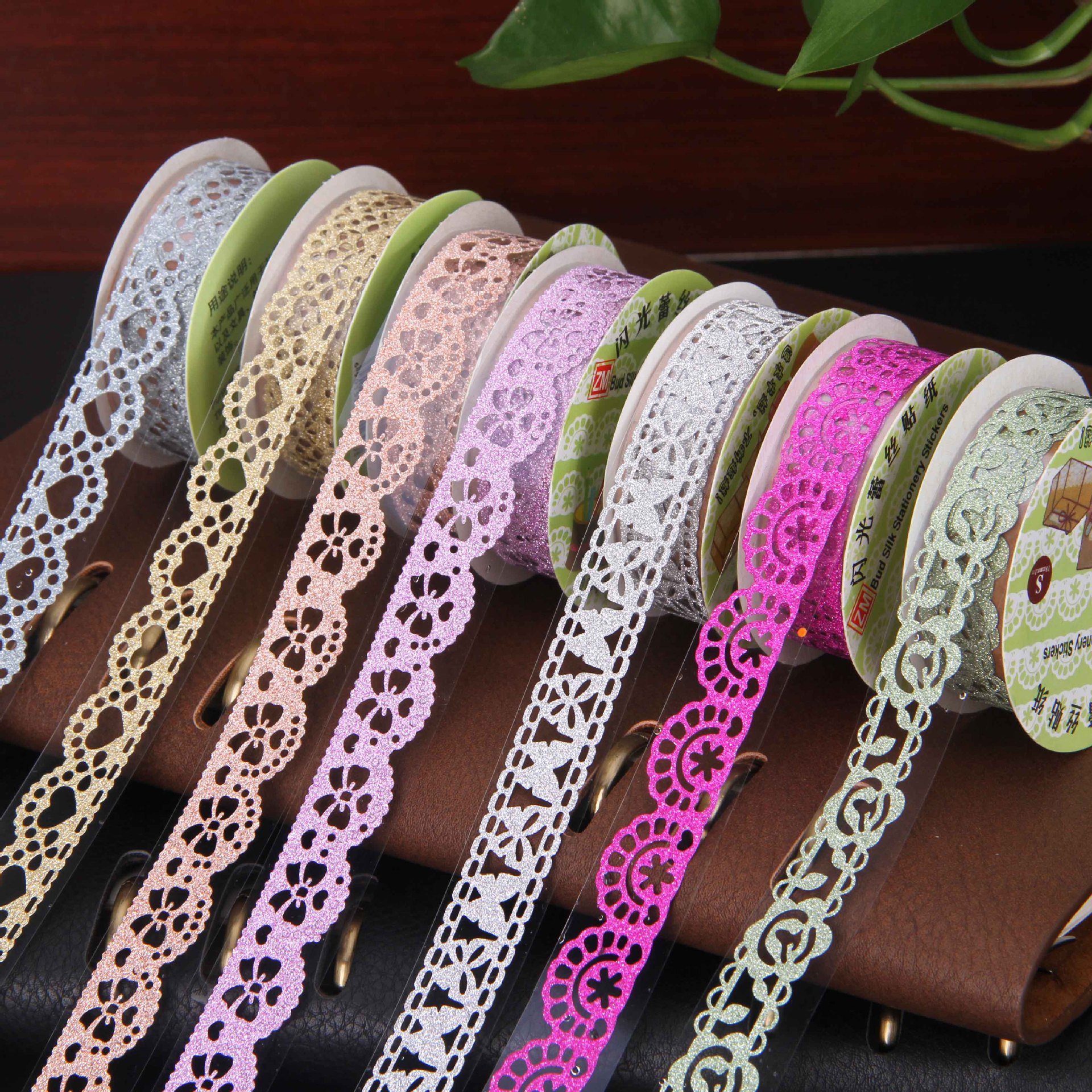 the republic of korea DIY album parts Scrub Gold powder Lace lace originality colour decorate tape 1M