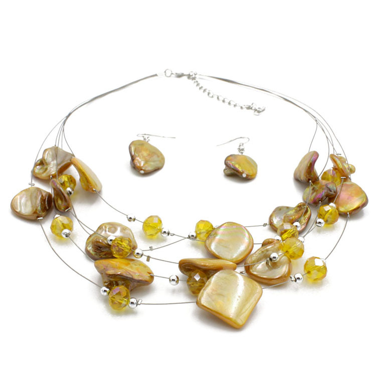 Occident and the United States pearlnecklace (white)NHCT0084-white