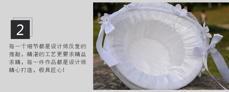 Wedding products, wedding products, wedding products, wedding products, Ruitiya Western-style wedding flower baskets, wedding flower baskets, pure white flowers, flower boys scattering flower baskets, wholesale wedding supplies detail image 4