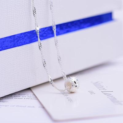 韩版个性水波链配链 时尚短款锁骨链厂家饰品项链一件代发 地摊货