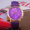 Speed Store Explosion Ladies Watch Geneva Geneva Fake Three Belt Fashion Women's Roman Scale Women