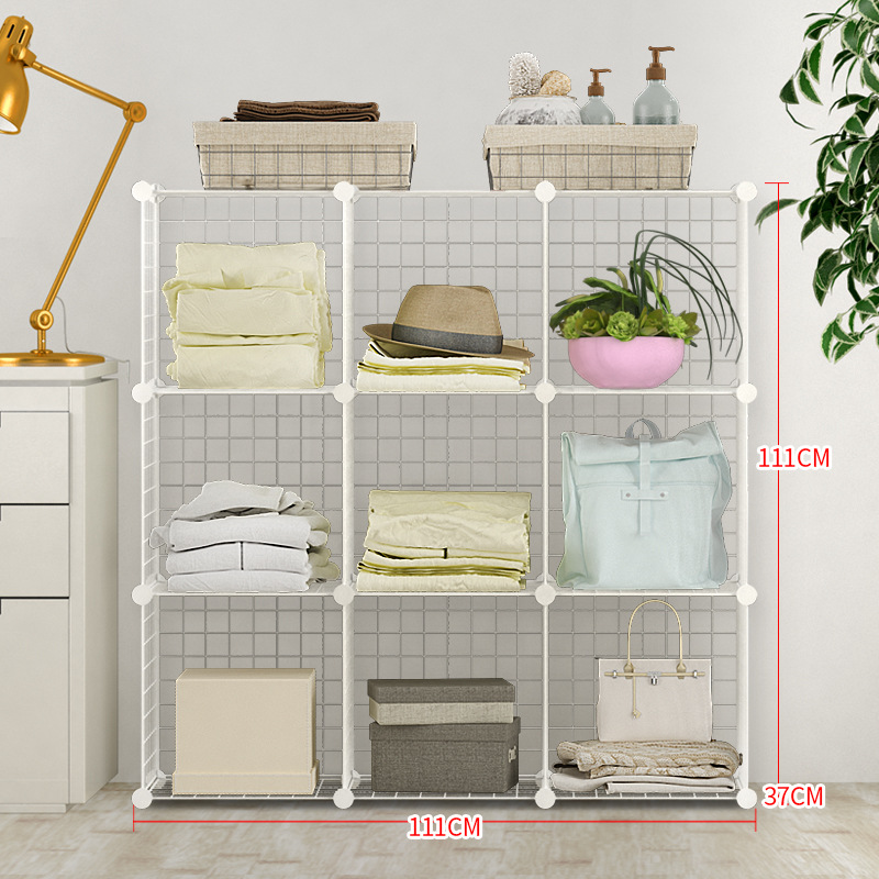 Barbed wire Shelf Pet cage Cage Combined simple and easy wardrobe adult combination Wardrobe Flats wardrobe
