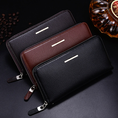 new pattern man Handbag business affairs High-capacity Single zipper clutch bag Card package Small change Business package goods in stock