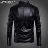men motorcycle multi zipper leather jacket jacket