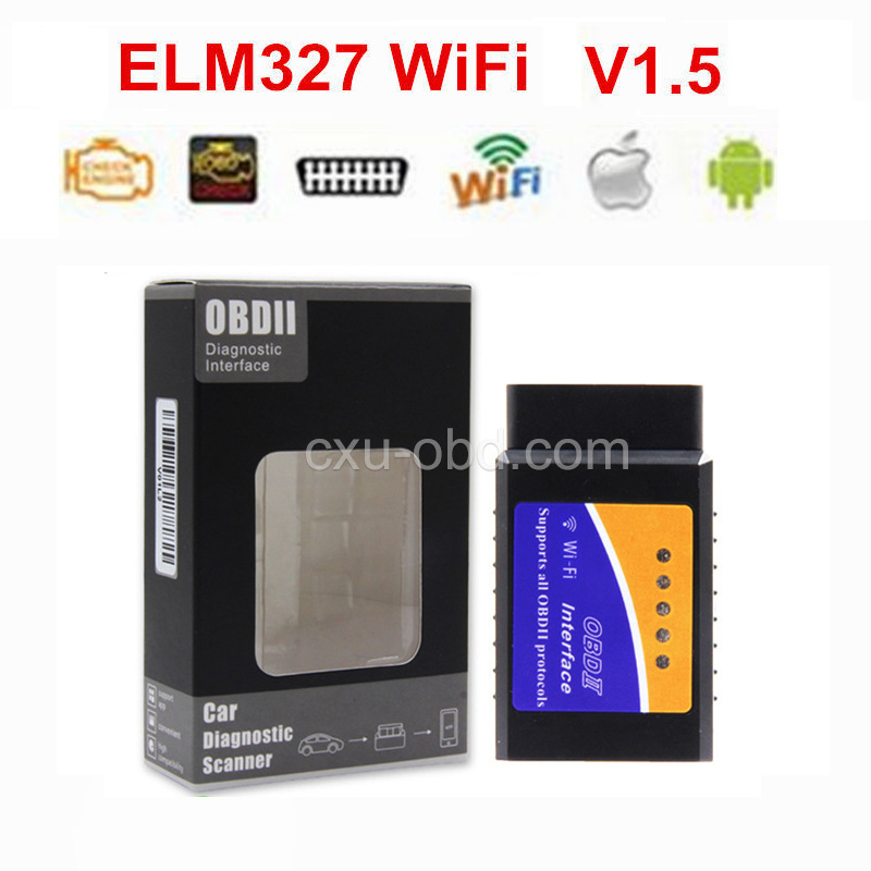 ELM327 WIFI OBD2 汽车检测 诊断仪 安卓苹果系统 盒子包装 量销