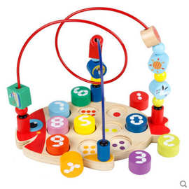 一点拆装小鱼绕珠YD04数字配对认知积木玩具1-3周岁男女孩0.7