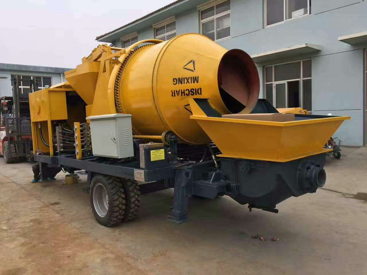 柴油搅拌输送一体机 搅拌泵送一体机 搅拌拖泵一体机 搅拌机泵