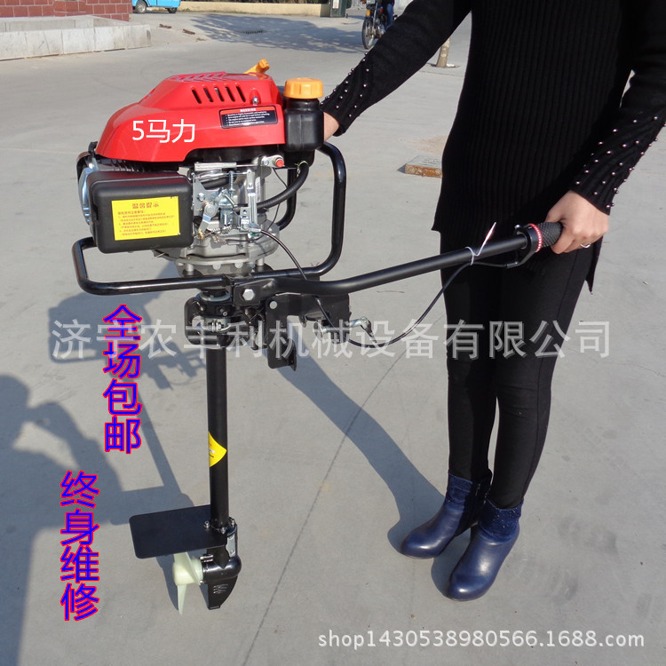 节能省油四冲程汽油柴油船用挂浆机厂家格 船挂机