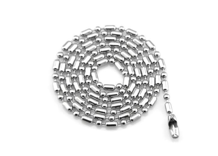 Stainless Steel Bamboo Chain Necklace Round Metal Accessories_voghion.com