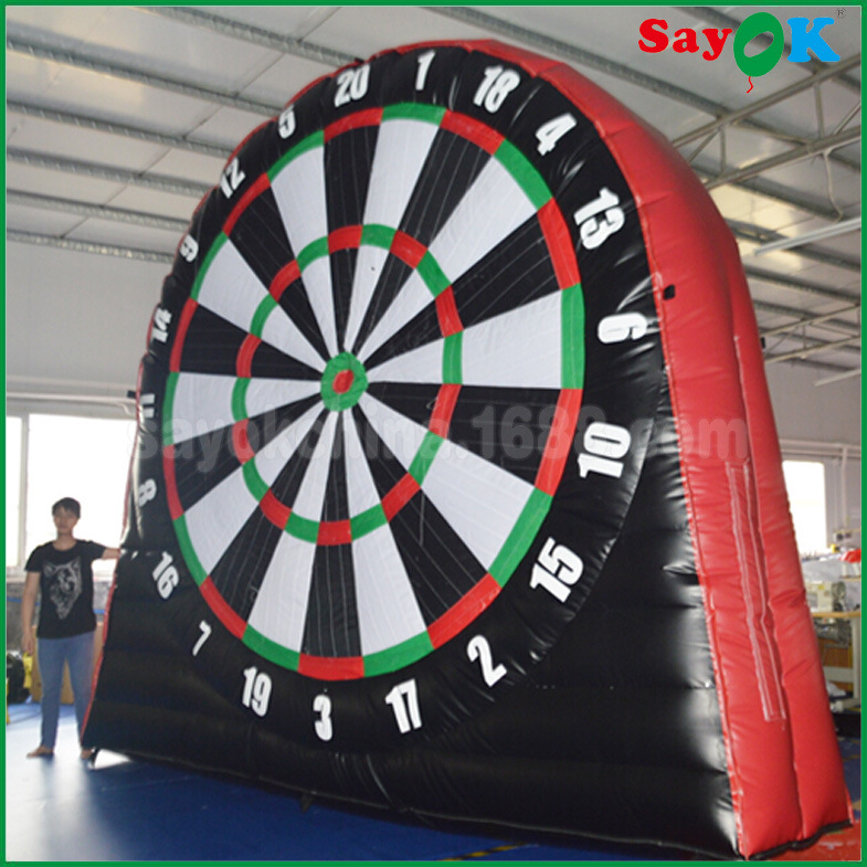 定制3米高充气足球射门靶 单层单面魔术贴充气足球镖靶可印刷