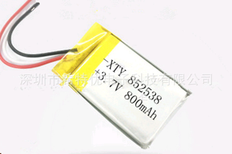 聚合物锂电池小型3.7V 800mah供应订制可充充电电池852538补水仪