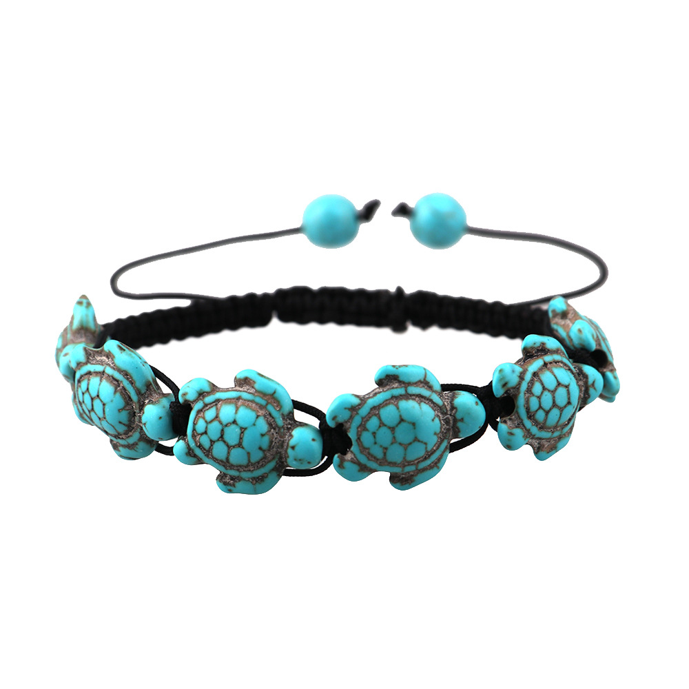 Retro Animal Turquoise Braid Bracelets display picture 3