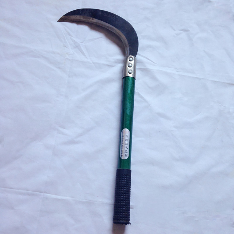 厂家直销丰达牌大月牙镰刀割草刀除草刀钢柄农用弯刀锰钢锋利免磨