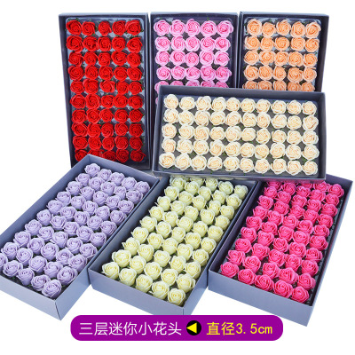 Thirty-eight four layers Mini rose Soap Flower head Bouquet of flowers thumb unicorn make Soap Flower Material Science