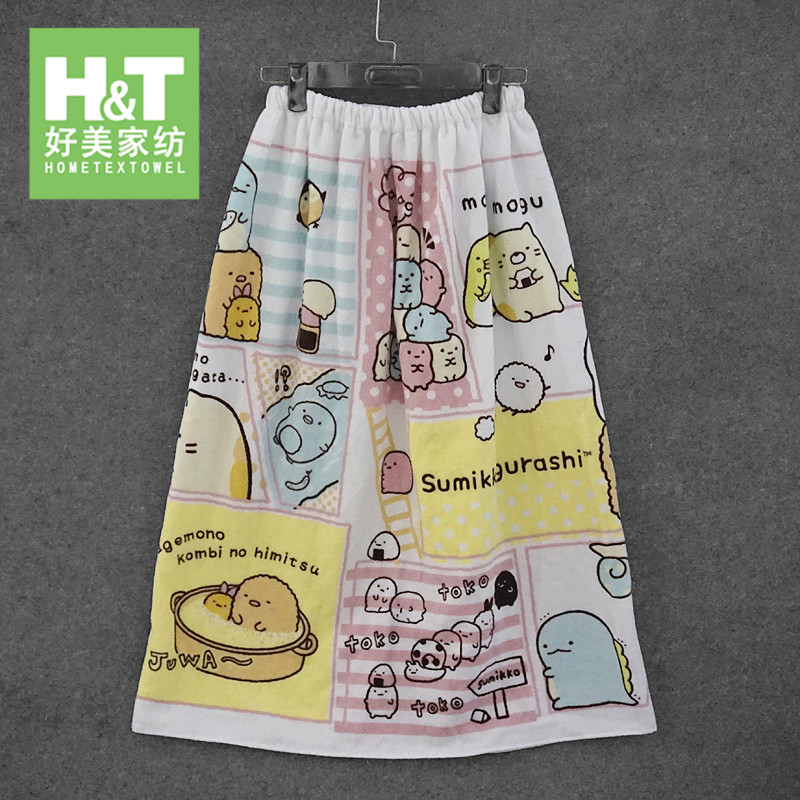 new pattern children Bath skirt Easily bear pattern Elastic force Bath towel men and women Decor Long Bath skirt soft water uptake