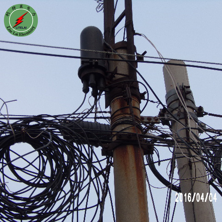 杆用立式塑料接头盒 24芯 二进二出接续盒 光纤接续盒  欢迎选购