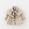 Demi-season children's trench coat, children's clothing, wholesale