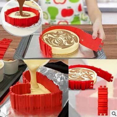 硅胶蛋糕模具Bake Snake 4片硅胶蛋糕多样式DIY硅胶多拼图烘焙