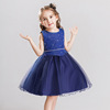 Big boy kids girls dress children princess dress in Korean lace sleeveless gauze skirt dress