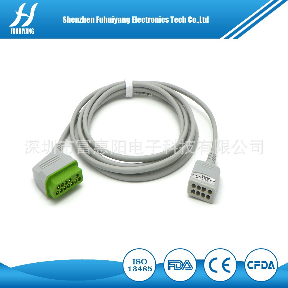 兼容NK JC-906心电电缆   心电工作站导联线  心电监护仪导联线