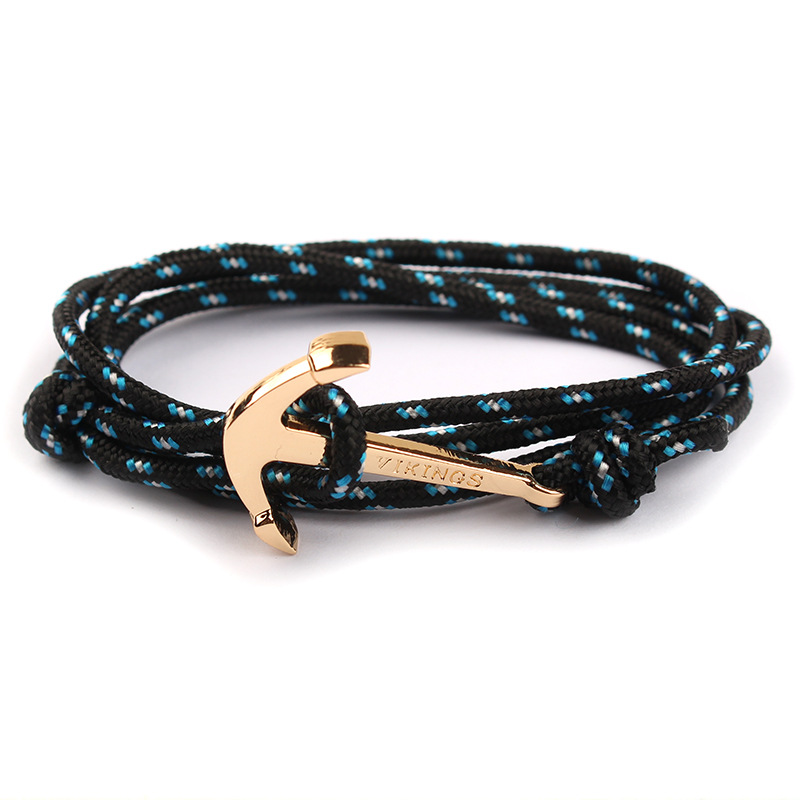 19g Weight Bracelets Classification Alloy, rope Chain Material 1 Piece Quantity Business, Daily, Street Occasion Alloy, rope Material Anchor Pattern Men's Gender Plating Design Casual Style Casual Anchor Alloy Rope Plating Men's Bracelets Men's Chain Bracelets 2