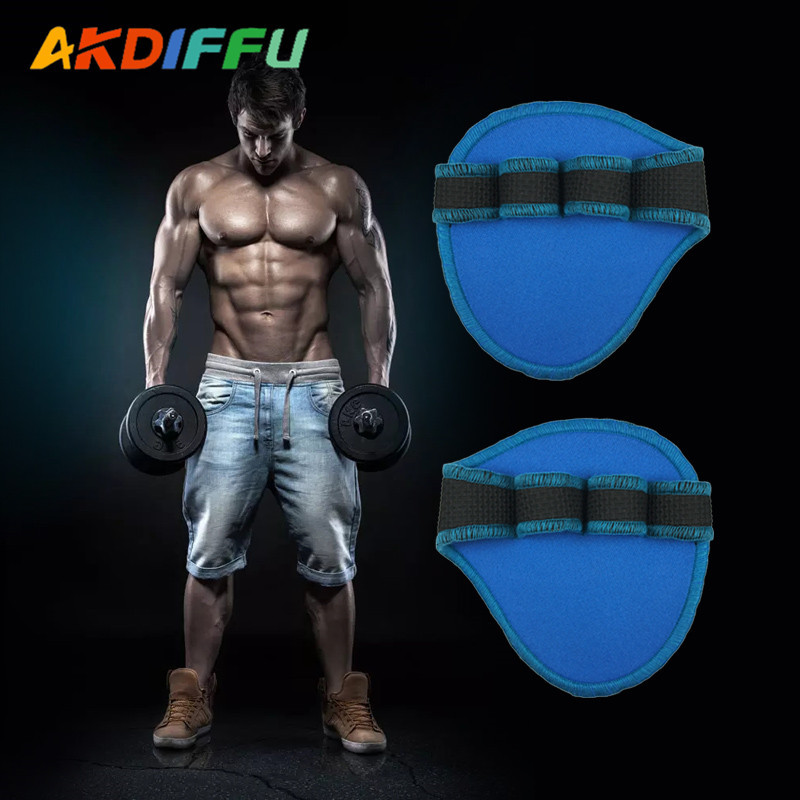 Azul casual fitness material de buceo barra Palma protección levantamiento de pesas Palma protección entrenamiento de fuerza resistente al desgaste anti-off mano